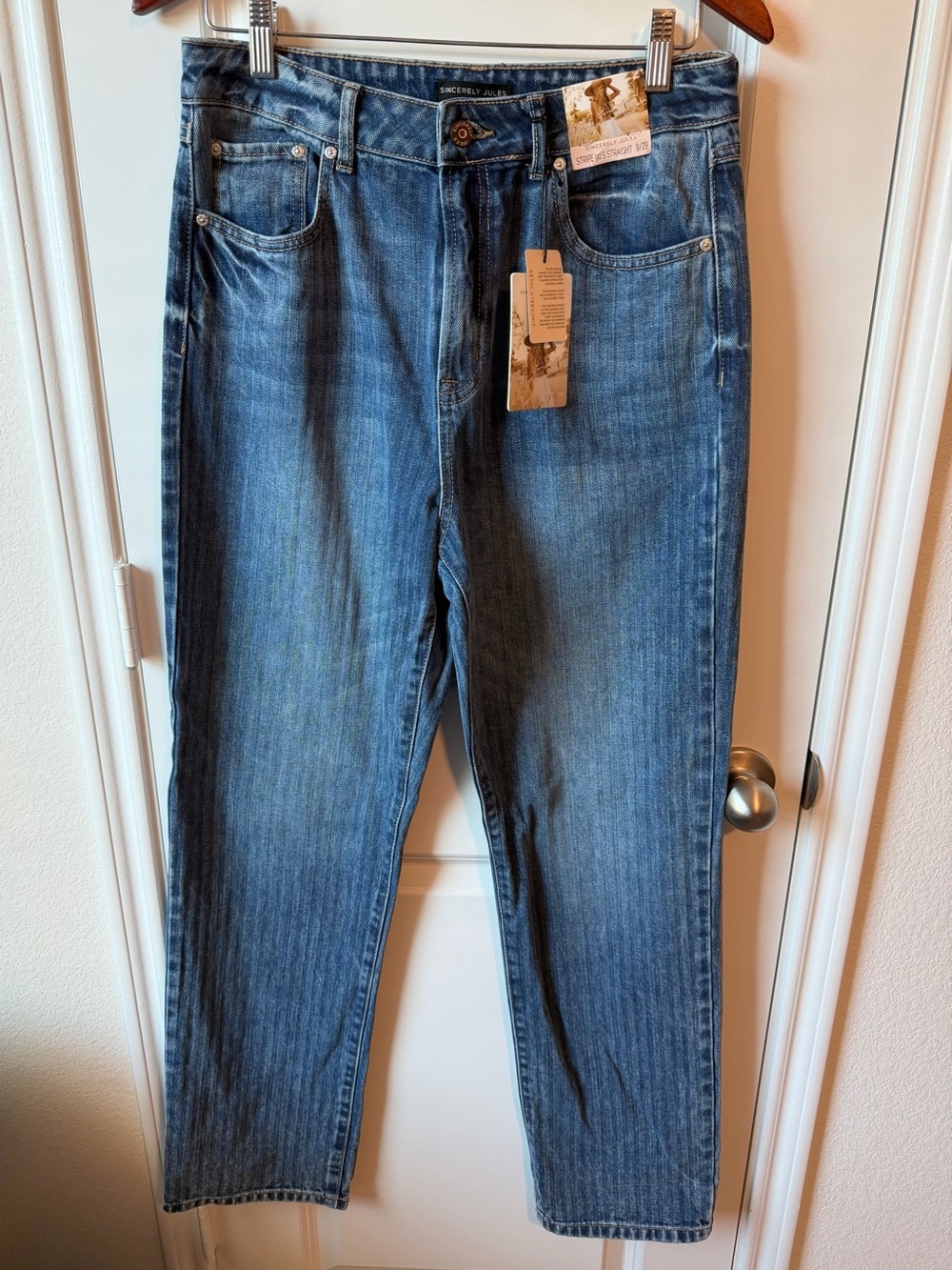 ⚡️NWT Sincerely Jules Striped 90s Straight Jeans